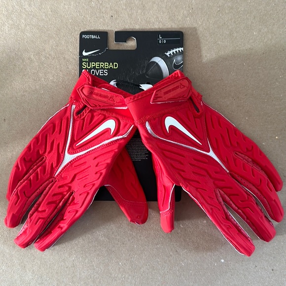 Nike Other - Nike Superbad 6.0 Red White Football Gloves